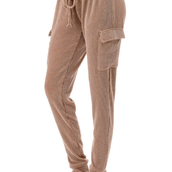Ariella Cargo Pocket Jogger- Taupe - Picture 3 of 4